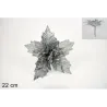 Fiore Stella di Natale in Velluto con Pinzetta 22 cm