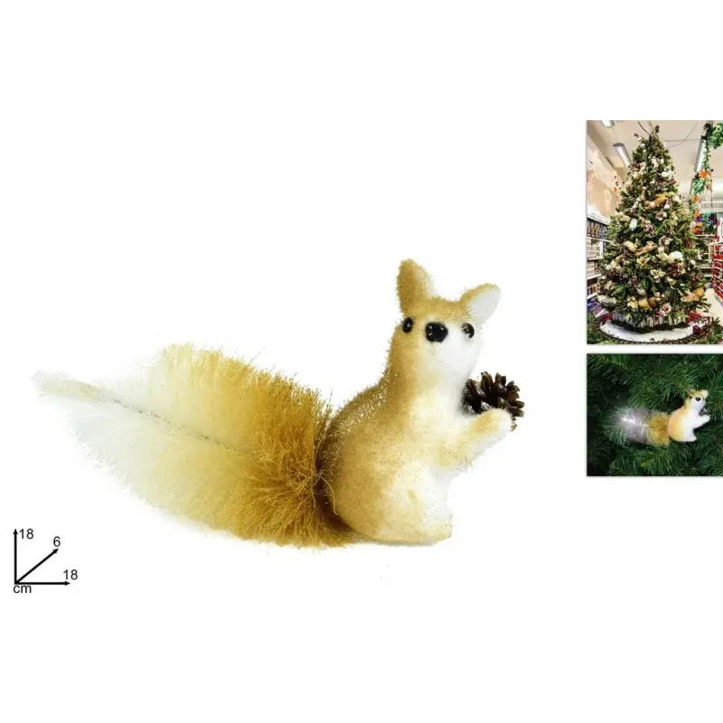 Squirrel with Pine Cone 11 cm