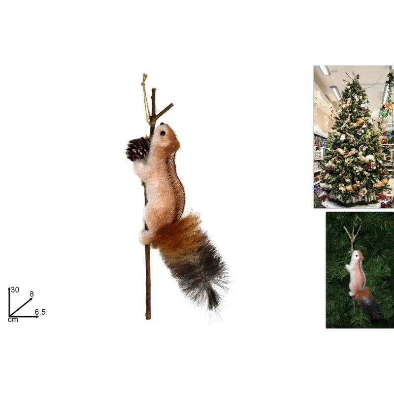Branch Hanger with Squirrel 30 cm
