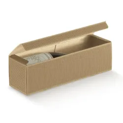 Caixa para 1 garrafa plana em papelão resistente de várias cores para bares, restaurantes, bares de vinho e eventos corporativos
