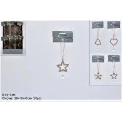 Hangende Decoratie met Strass steentjes 11 cm