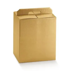 Caja de Botellas de Panettone y Oro, Ideal para empaquetar y presentar panettone artesanal y de pastelería