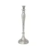 Srebrny metalowy kandelabr