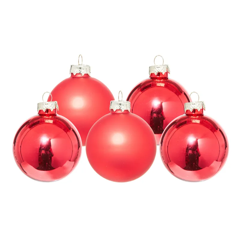 Boules de Noël en verre mm 60 pcs.36 Rose saumon