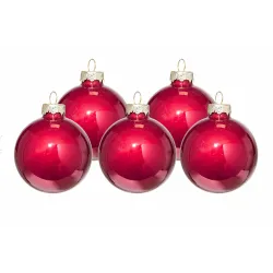 Weihnachtskugeln aus Glas in verschiedenen Farben Durchmesser 60 mm. 36 Stk.