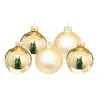 Glass Christmas balls in various colors diameter 80 mm. Pcs. 16