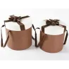 Set of 2 Brown Oval Boxes