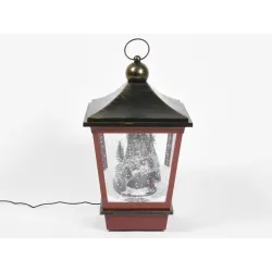 Bordowa lampa uliczna wisząca