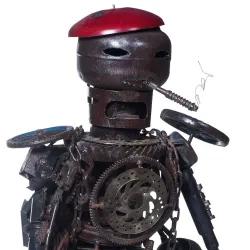 Fémmunkás robot szobor