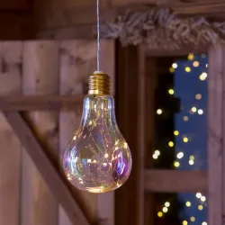 Bombilla de cristal 15 Led batería