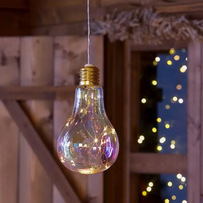 Bombilla de gota de vidrio 15 LED Batería