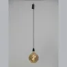 glass/gold lamp D12X20cm