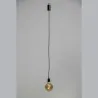 glass/gold lamp D20X30cm
