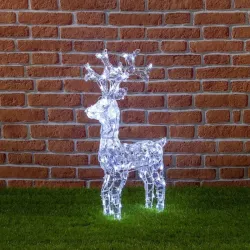 White LED Reindeer H 70cm