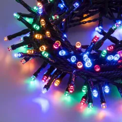 Mini světla 300 Led 13mt Vícebarevná Zelený Kabel