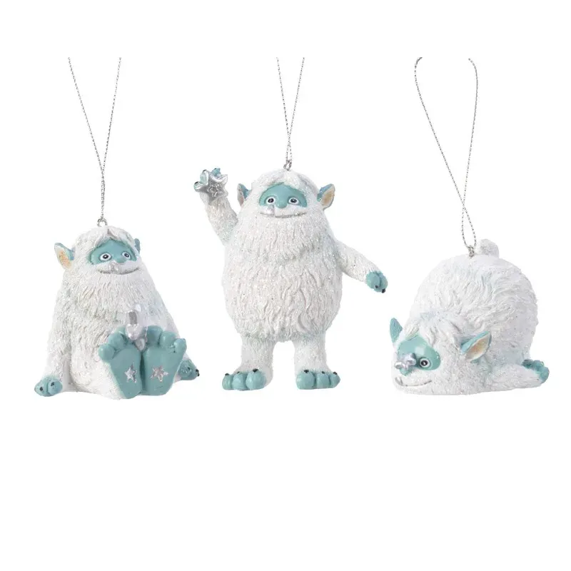 Yeti Anhänger Dekoration 7x9cm sortiert