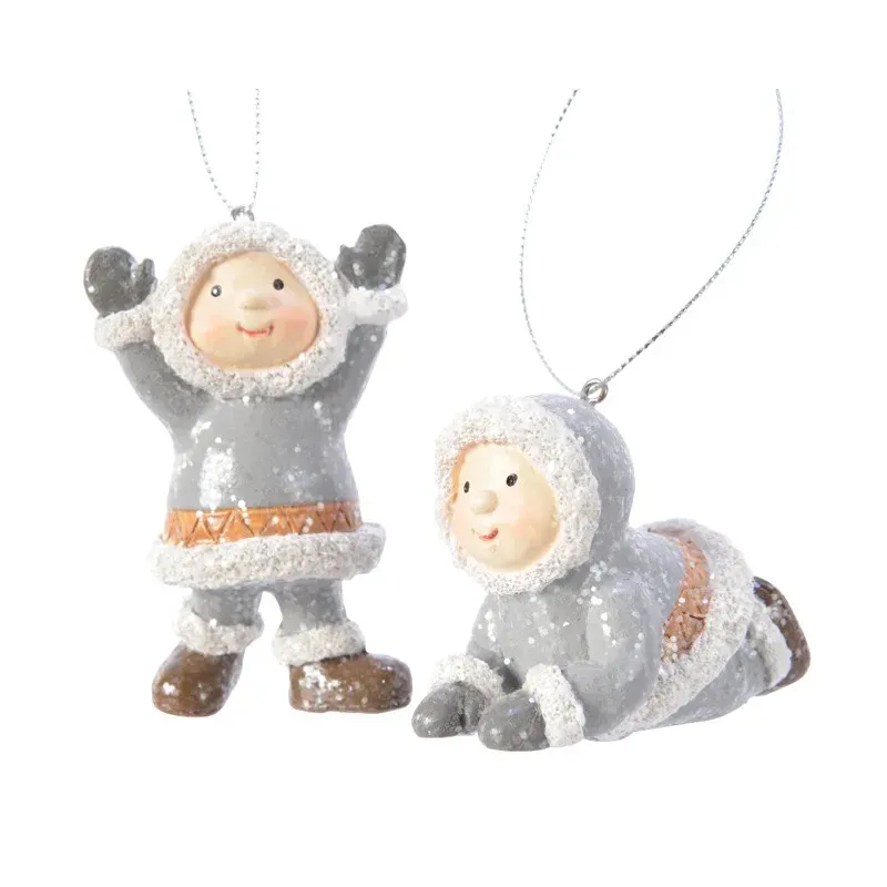 Eskimo Pendant Decoration 4x8cm assorted