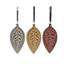 Houten Decoratie in de vorm van een Blad diverse kleuren 15x53cm