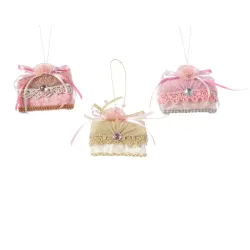 Petit Sac Pendentif Décoration couleurs assorties 4x7cm