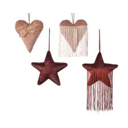 Pendentifs Coeurs et Etoiles 17cm