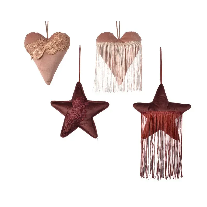 Harten en Sterren Hanger Decoraties 17cm
