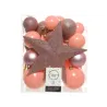 Palline infrangibili mm. 40 e 80. 33 pezzi con puntale in vari colori