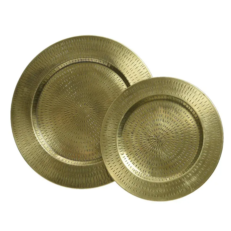 Graverad guldplåt D30cm