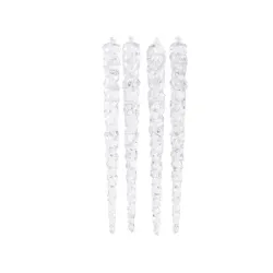Decoro Stalattiti effetto ghiaccio 15cm 4pz