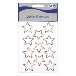 Estrellas de diamante 3 cm, 11 piezas de oro o plata