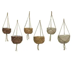 Lot de 2 paniers de corde suspendues