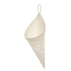 10 Open Cones with Lace 5 x 15 cm
