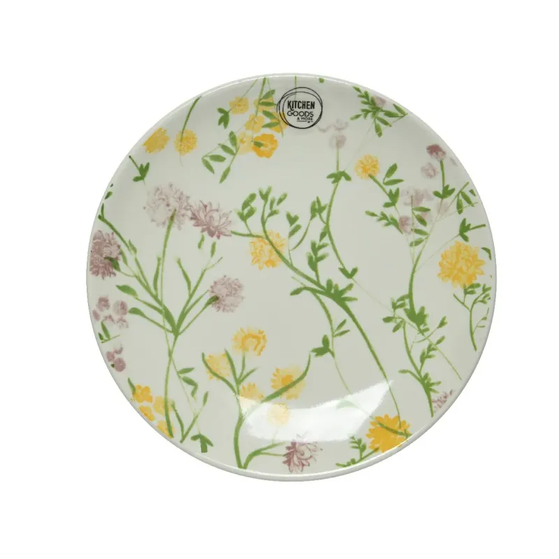 Assiette en porcelaine à motif floral