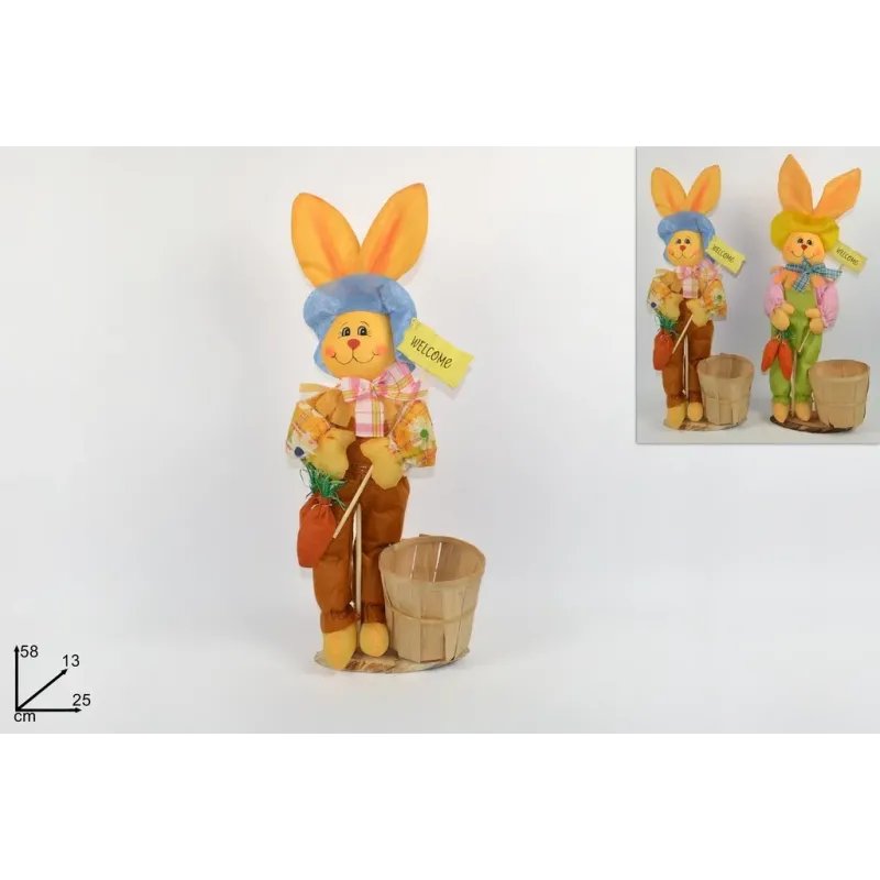 Lapin de bienvenue avec panier