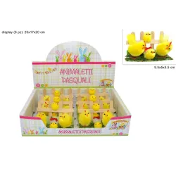 Pollos con Valla de Madera 6 Piezas