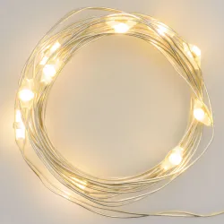 Vnitřní světla 20 Miniled 2Mt Bílý kovový kabel