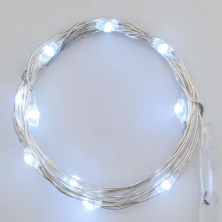 Φώτα εσωτερικού χώρου 20 Miniled 2Mt λευκό ή πολύχρωμο ασημένιο καλώδιο