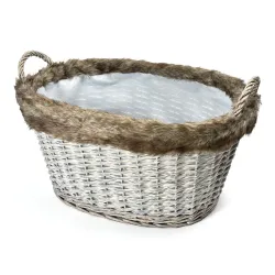 Cesta ovalada con asas y piel | ChartaRè