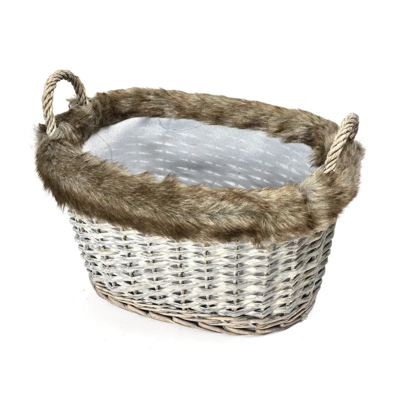 Cesta ovalada con asas y piel | ChartaRè