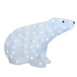 Lední medvěd s chladnými bílými světly