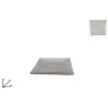 Assiette carrée en argent medio