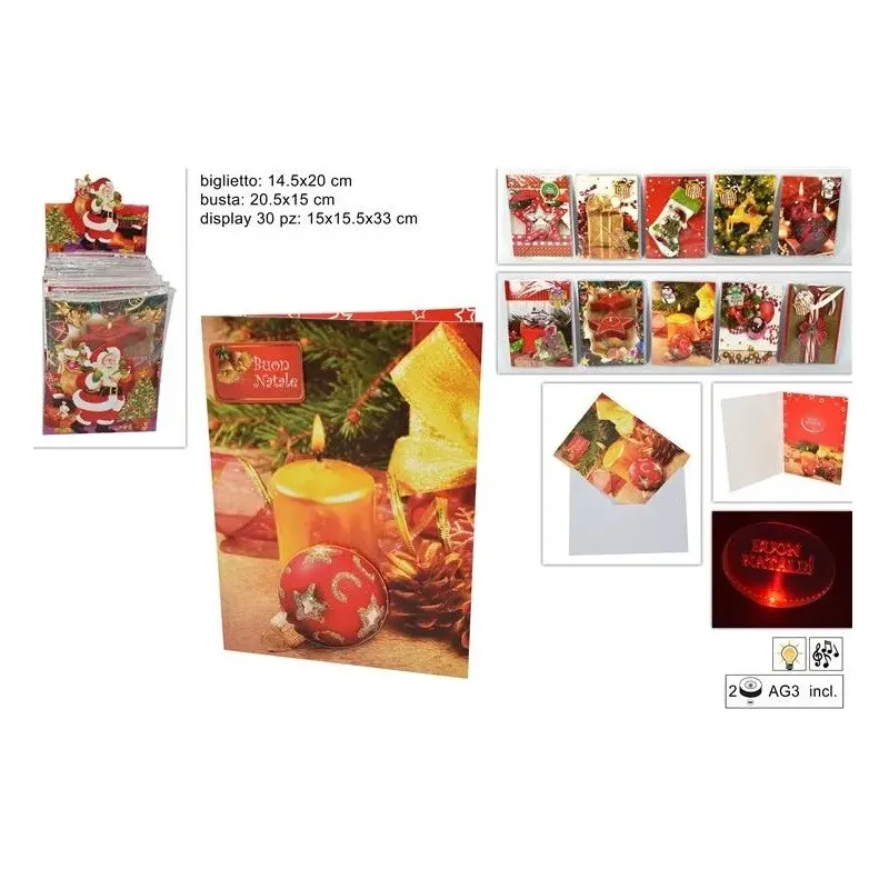 10 Weihnachtsgrußkarten mit Musik und Lichtern | ChartaRè