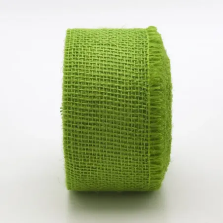 Apple Green Jute Fabric Ribbon