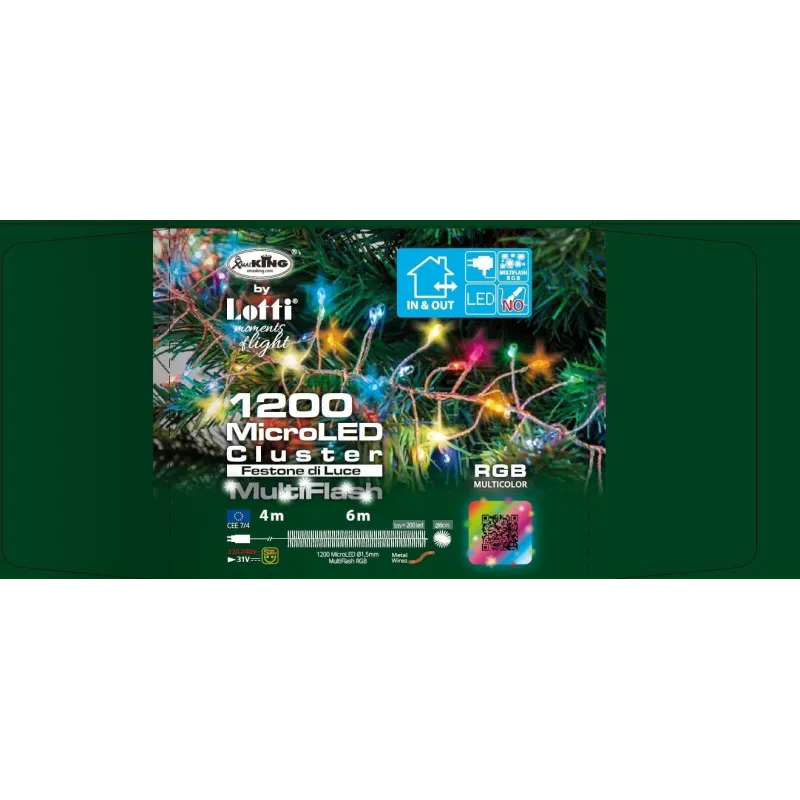 Festone 1200 MiniLED 6mt Πολυφλας RGB | ChartaRè