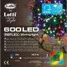 Mini lights 600 LEDs 27mt White or Multicolor Green Cable