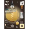 Glass/Gold LED Warm White Lamp