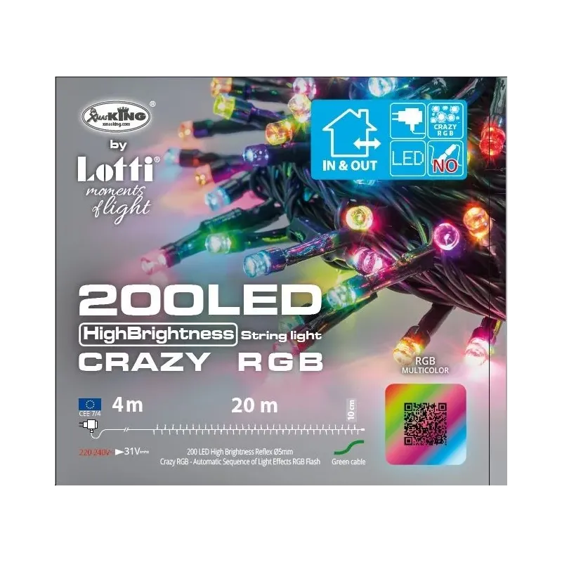 Festón 200 LED 20mt Coloreado