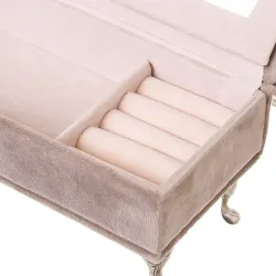 Sillón de joyería de terciopelo con espejo