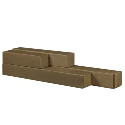 Telescopic square mailer boxes made of resistant cardboard