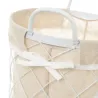 Panier en métal blanc et toile 3 tailles | ChartaRè