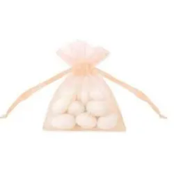 10 Organza Favor Bags med band, perfekt för sockrade mandlar, gynnar och presentartiklar